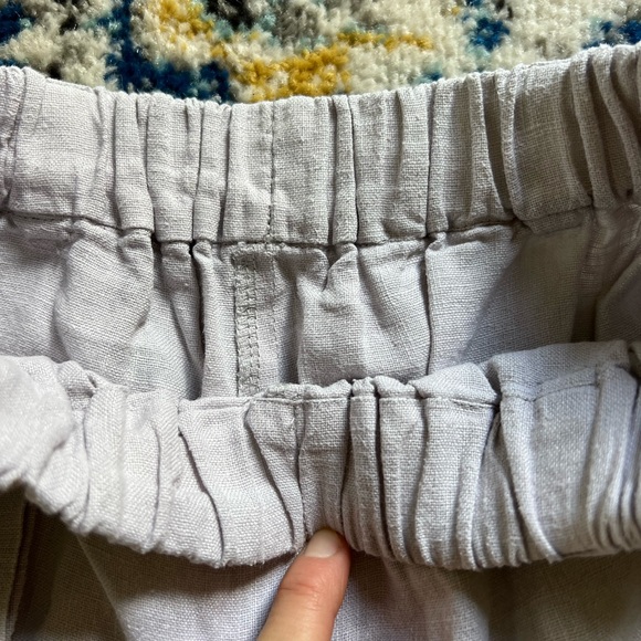 LinenDi Linenfox Notperfectlinen ice gray linen shorts size S NWOT - Picture 3 of 4